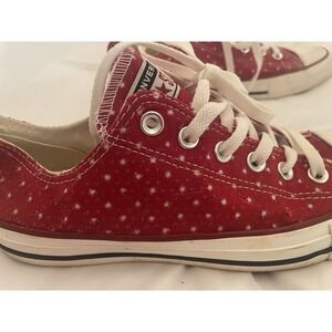 Converse All Star‎ Red White Stars Low Top Sneakers Men's Sz 7 Women's 9 Chuck T